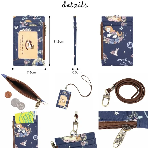 Waterproof Corgi ID Badge Card Holder Coin Purse W/ Stretchy Lanyard - Picture 4 of 9